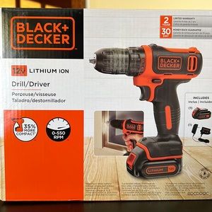 Black and decker 12 V lithium ion drill/driver
